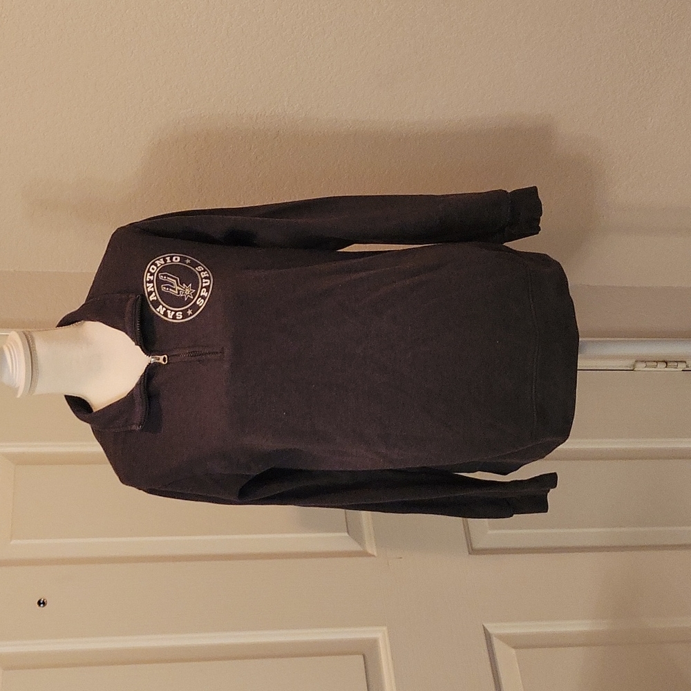 San Antonio Spurs basketball sweater pull over sports quarter zip jacket